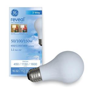 GE Reveal 3 Way Light Bulbs