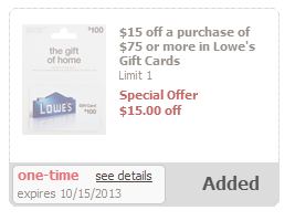 Lowes Safeway Just For U Offer