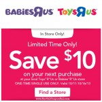 *HOT* $10 Off $10+ Toys R Us & Babies R Us Coupons