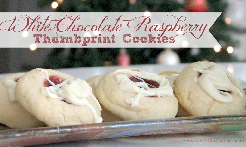 White Chocolate Raspberry Thumbprint Cookies