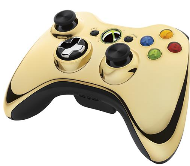 Microsoft Gold Chrome Special Edition Xbox 360 Wireless Controller Just