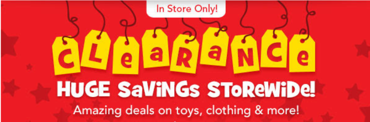 TRU Clearance Banner