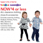 *HOT* Clearance Clothing, Shoes & Accessories As Low as $3.20 At Toys R Us