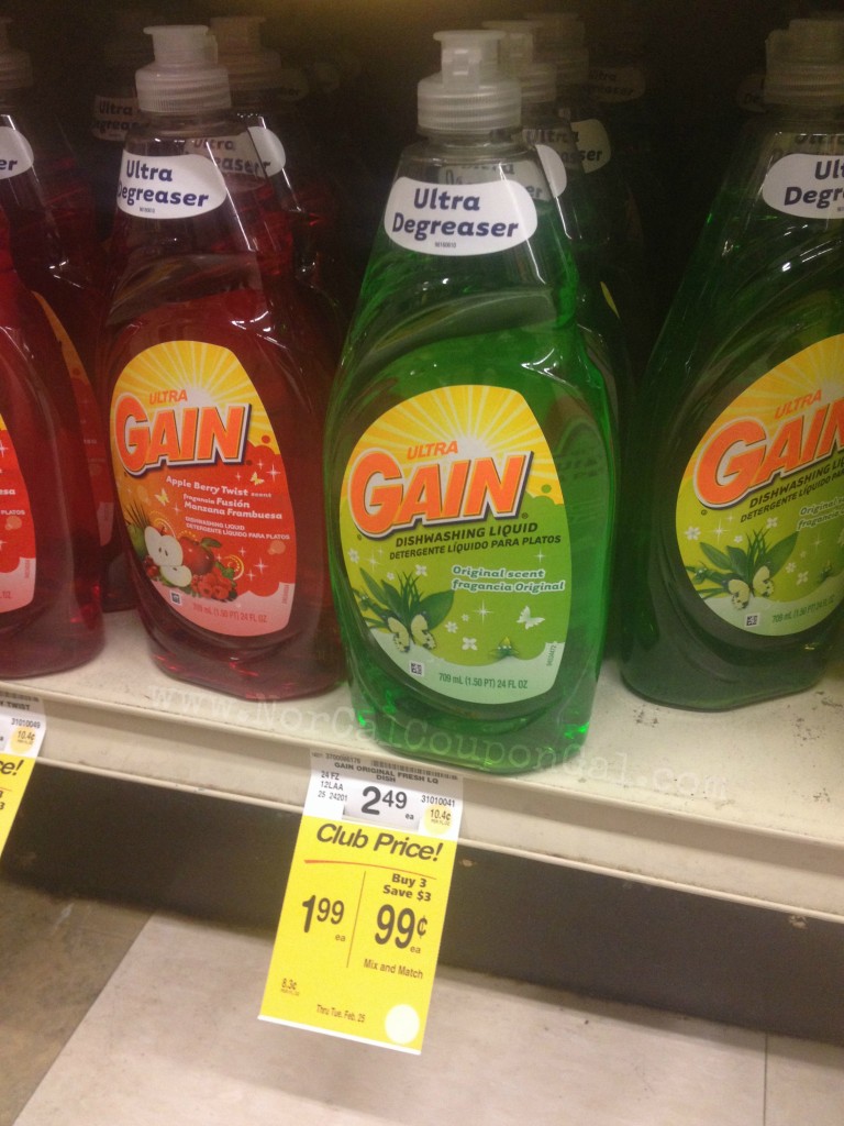 Gain Dish Liquid Safeway Deal