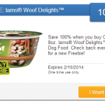 New Saving Star Friday Freebie Offer – 100% Cash Back On Iams Woof Delights Wet Dog Food