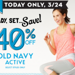 40% OFF Old Navy Activeware (Today Only!)