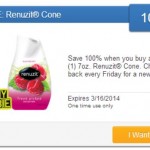 New Saving Star Friday Freebie Offer – 100% Cash Back On Renuzit!