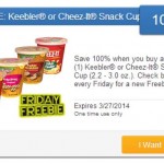New Saving Star Friday Freebie Offer – 100% Cash Back On Keebler Or Cheez-It!