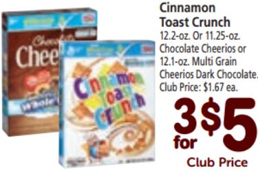 Cinnamon Toast Crunch $5 Friday Safeway Deal