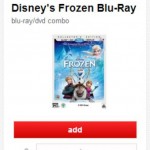 New Frozen DVD/Blu-ray Combo Pack Target Cartwheel Discount
