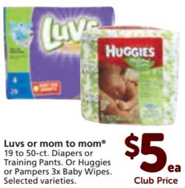 Luvs Diapers $5 Friday Safeway Deal
