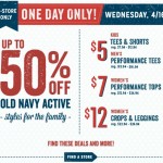 50% OFF Select Old Navy Active Styles For The Whole Family (Today Only)
