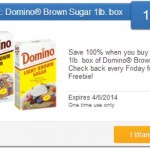 New Saving Star Friday Freebie Offer – 100% Cash Back On Domino Brown Sugar!