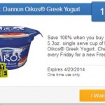 New Saving Star Friday Freebie Offer – 100% Cash Back On Dannon Oikos Greek Yogurt!