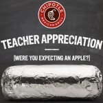 Chipotle Teacher Appreciation Event – B1G1 Free Burritos, Bowls, Tacos & More!