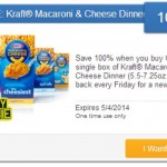 New Saving Star Friday Freebie Offer – 100% Cash Back On Kraft Macaroni & Cheese!