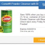 New Saving Star Friday Freebie Offer – 100% Cash Back On Comet Powder Cleanser!