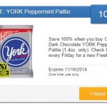 New Saving Star Friday Freebie Offer – 100% Cash Back On YORK Peppermint Pattie!