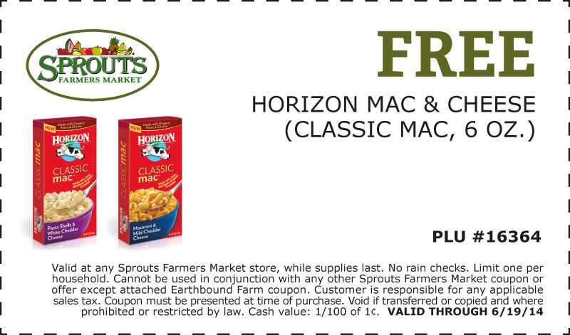 Sprouts Free Horizon Mac N Cheese