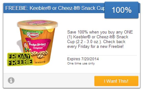 SavingStar Freebie Friday - Keebler Cups
