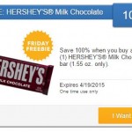 New Saving Star Friday Freebie Offer – 100% Cash Back On Hershey’s Milk Chocolate Bar!
