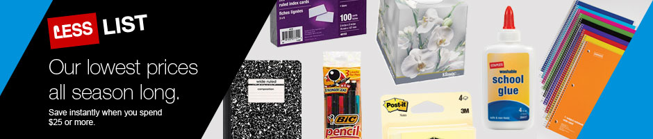 Staples Back to School Supplies
