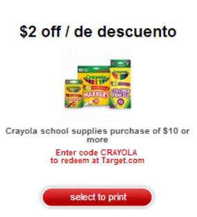 Target Crayola Coupon