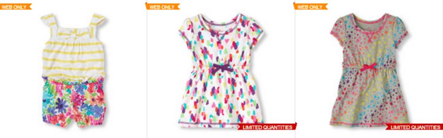 The Children's Place Baby Girl Rompers & Dresses