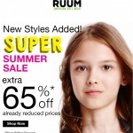 RUUM Summer Sale – Already Reduced Prices An Additional 65% OFF