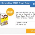 New Saving Star Friday Freebie Offer – 100% Cash Back On C&H Or Domino Brown Sugar!