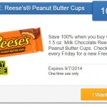New Saving Star Friday Freebie Offer – 100% Cash Back On Reese’s Peanut Butter Cups!