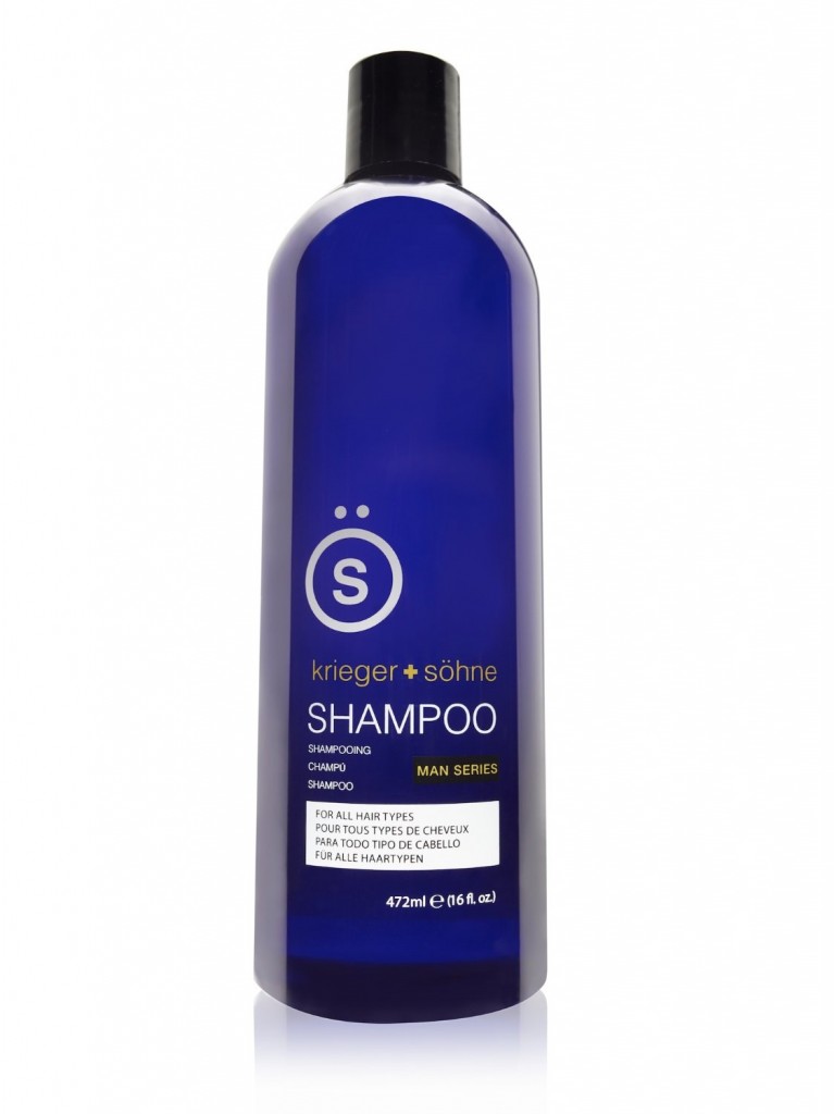 Shampoo for Mens Hair - Contains Invigorating Tea Tree Oil - Ultimate Cleansing - Krieger + Söhne Man Series - For All Hair Types - Exploit Your Style - 16 Ounce Bottle