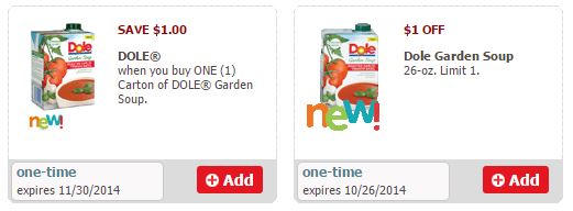 Dole Soup Coupons