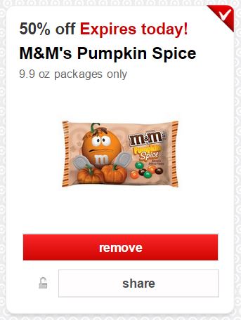 M&M's Pumpkin Spice Target Cartwheel