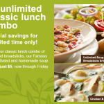 Olive Garden $5 Unlimited Soup, Salad And Breadsticks Lunch Combo