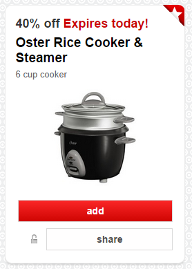 Oster Rice Cooker Target Cartwheel