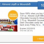 New Saving Star Friday Freebie Offer – 100% Cash Back On Almond Joy Or Mounds