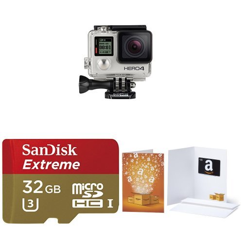 GoPro HERO4 SILVER with 32GB Memory Card and $50 Amazon Gift Card