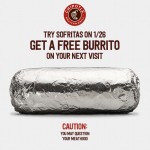 FREE Burrito From Chipotle With Sofritas Purchase