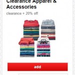 Rare 20% Off Clearance Apparel & Accessories Target Cartwheel Discount Back Again!