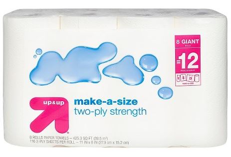 up & up™ Make-a-Size White Paper Towels - 8 Giant Rolls