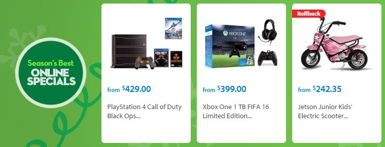 Walmart's Seasons Best Online Specials