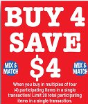 Foods Co. Unadvertised Buy 4, Save $4 Sale Items – FREE Shave Gel, Cheap Car Clips + More