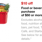 *HOT* $10 Off $50 Food or Beverage Target Purchase Coupon