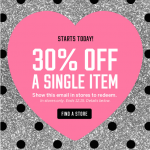 Rare Victoria’s Secret Coupon – Save 30% On Single Item