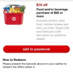 New Target Mobile Coupon – $10 OFF $50 Grocery Purchase
