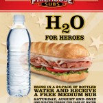 Firehouse Subs H2O For Heroes – FREE Medium Sandwich For Water Donation