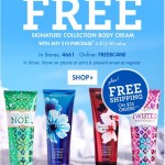 Bath & Body Works: FREE Signature Collection Body Cream With Any $10+ Purchase