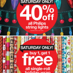 40% OFF Phillips String Lights + B1G1 FREE Single Roll Wrapping Paper