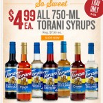 Torani Flavored Syrups As Low As $4.49 Each (Today Only!)
